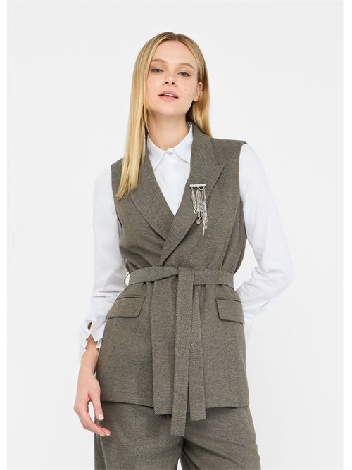 Gilet chevron con cintura LIU JO | CF5259T054A/M9770